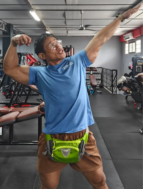 Coach Jimmy Ansok at TM Fitness Hub in Valencia, Negros Oriental