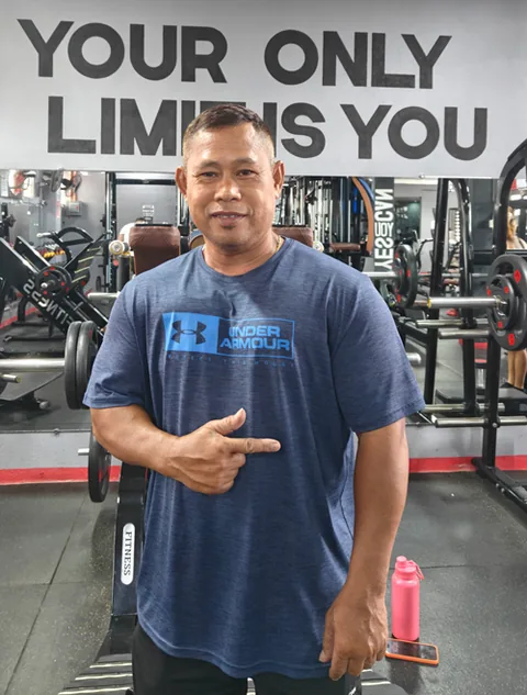Coach Pete Capuyan at TM Fitness Hub in Valencia, Negros Oriental