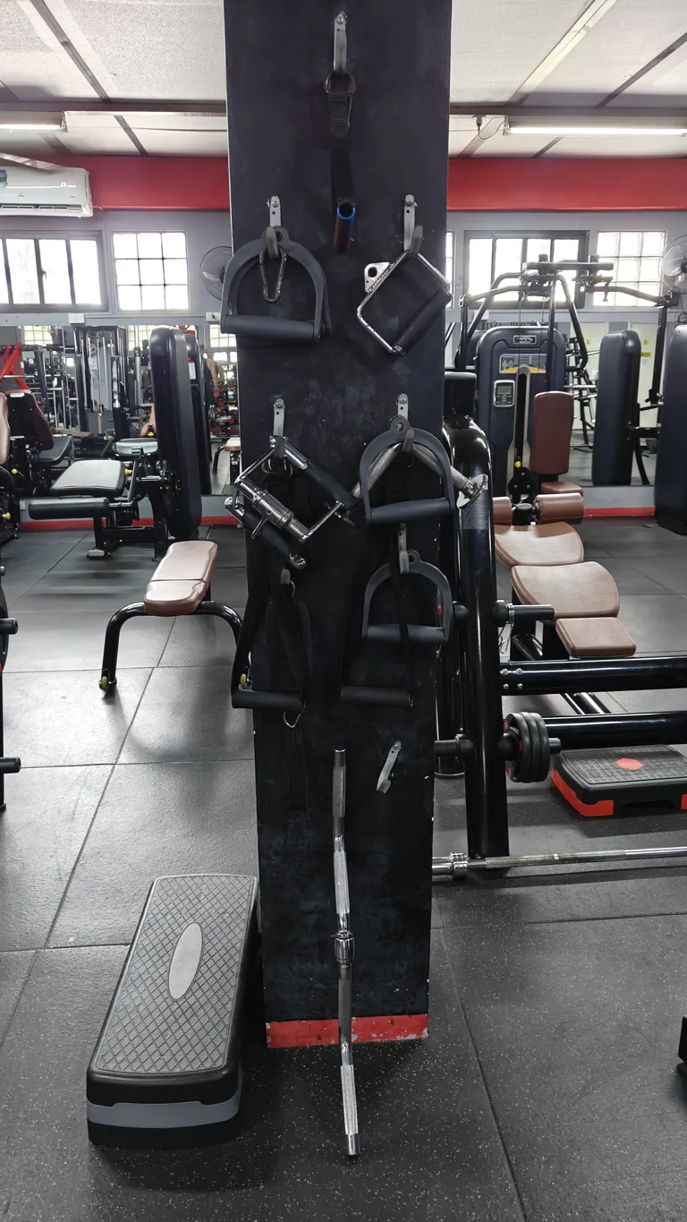 Cable attachments and step platform at TM Fitness Hub in Valencia, Negros Oriental