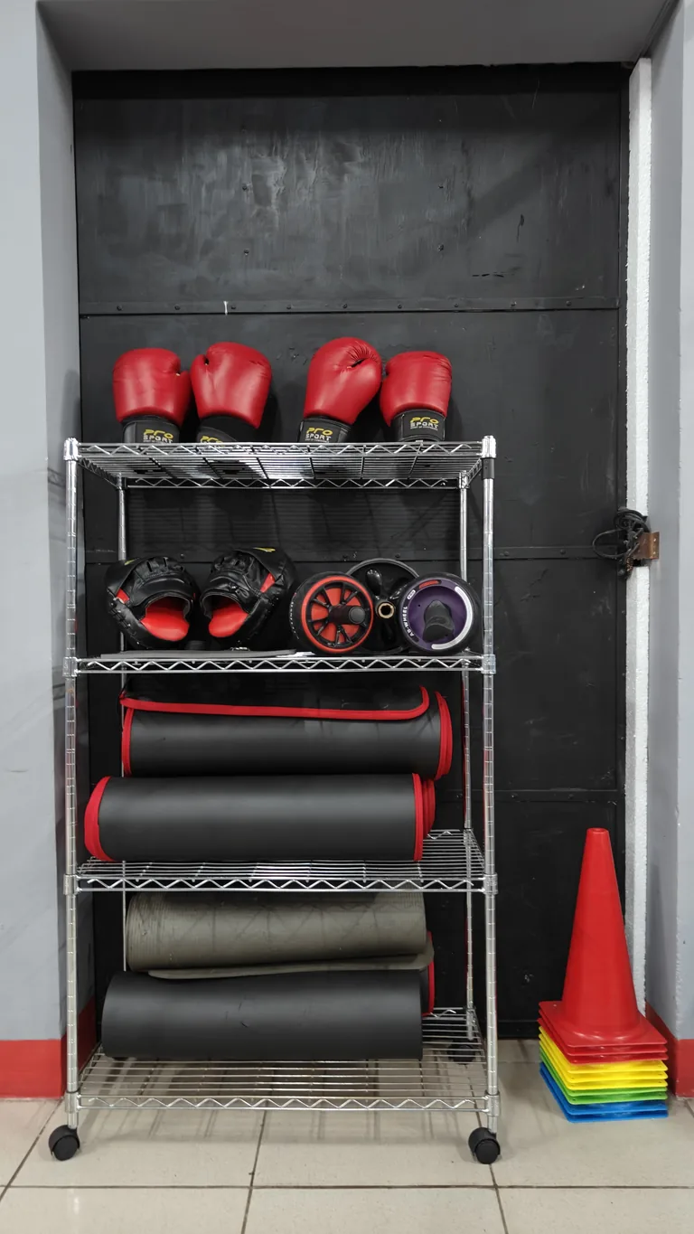 Boxing gloves and conditioning gear at TM Fitness Hub in Valencia, Negros Oriental