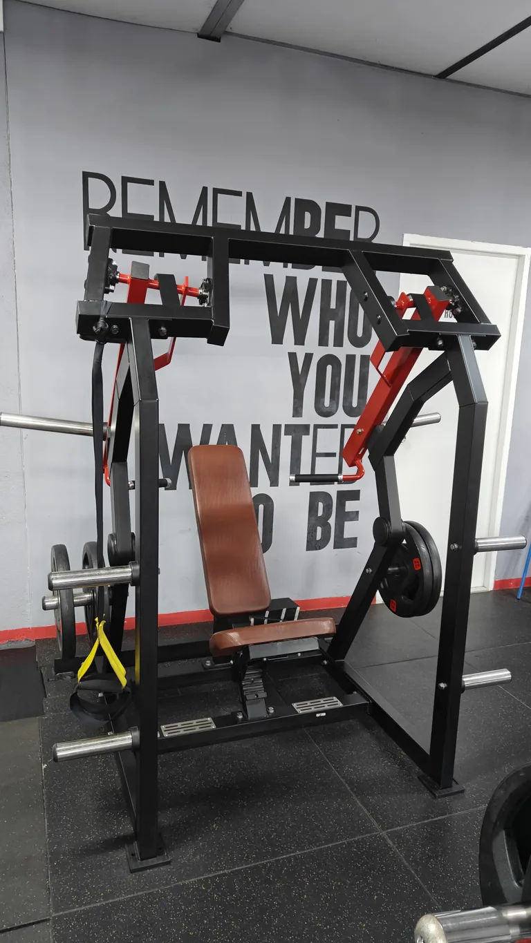 Plate-loaded incline chest press at TM Fitness Hub in Valencia, Negros Oriental