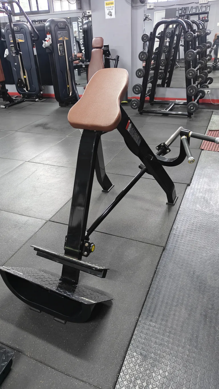 Preacher curl machine at TM Fitness Hub in Valencia, Negros Oriental