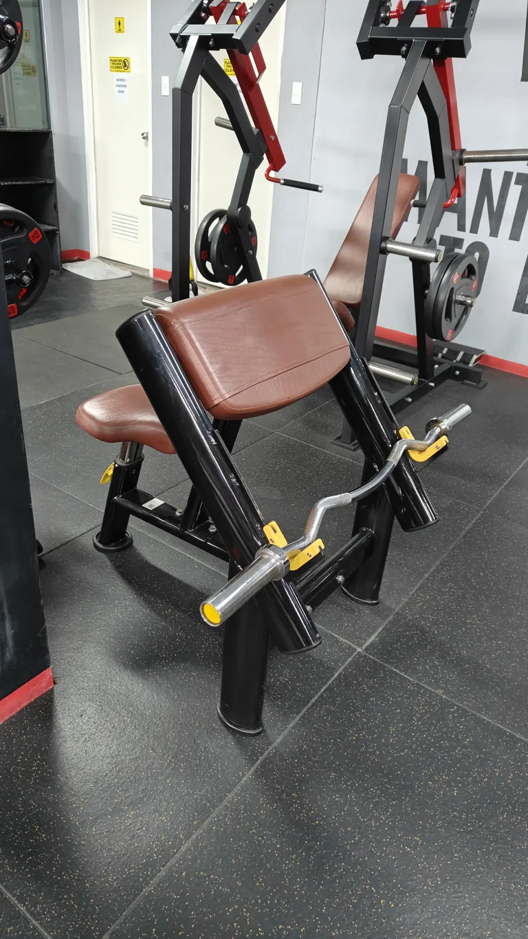 Preacher bench at TM Fitness Hub in Valencia, Negros Oriental