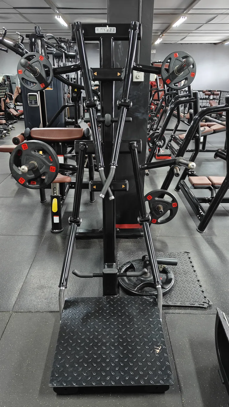 Plate-loaded lateral raise machine at TM Fitness Hub in Valencia, Negros Oriental